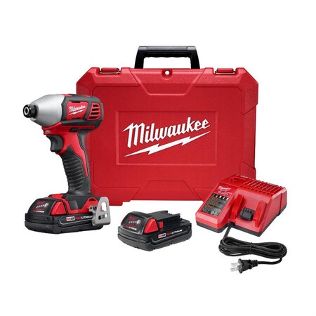 Milwaukee Tool MilwaukeeÂ® M18â„¢ 2-Speed 1/4 in. Hex Impact Driver w/ (2) Batteries Kit 2657-22CT